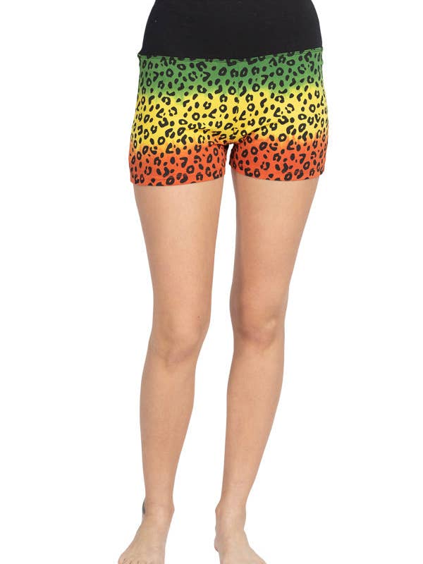 JahRoot Leopard Print Shorts for wholesale by Lakhays Collection Inc.