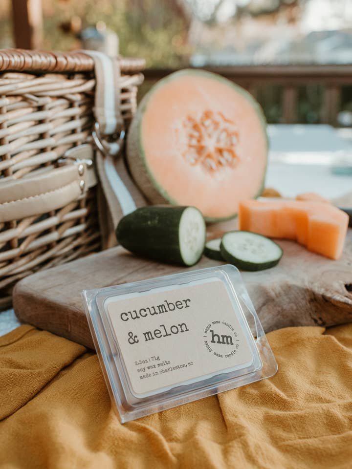 Gurka- och melonvaxsmälter för wholesale av Happy Mama Candle Co