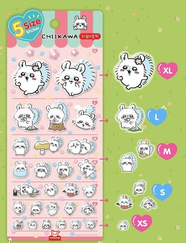 K-Wonderland - Wholesale Sticker - Chiikawa & Friends 5 Sizes Jelly Coating Deco Stickers 14