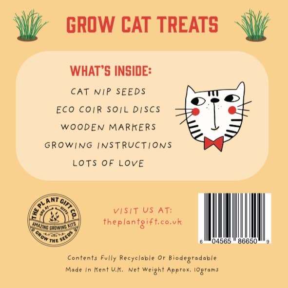 The Plant Gift Co. – wholesale Plant seeds – Grow Cat Treats. Cat Lovers Eco Mini-Grow-Kit2