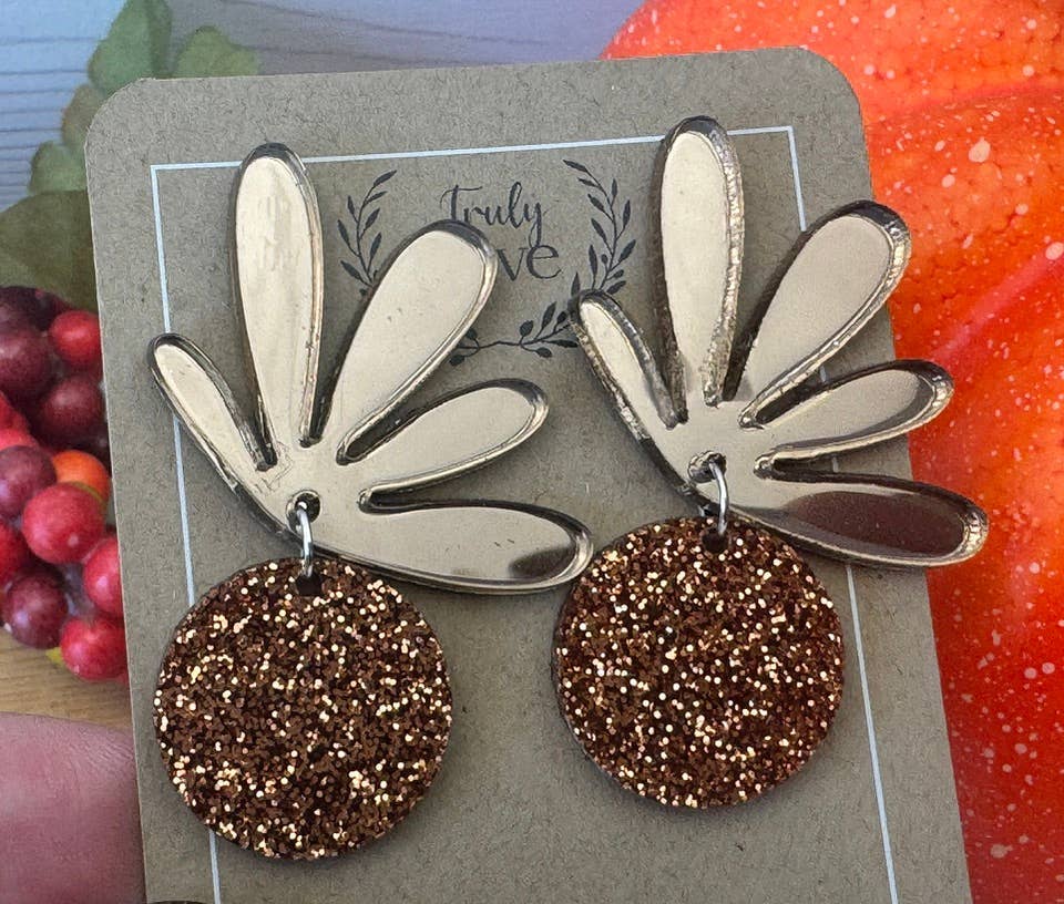 Truly Olive - Wholesale Dangle Earrings - Cutest Fall Flair Tiered Circle Earrings8