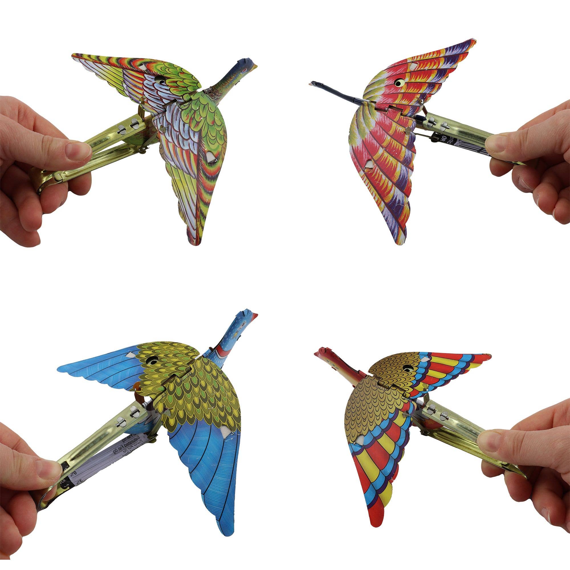 Tribal Trade GmbH - Wholesale Decorative Figurine - 7-piece set of tin toy birds whistling sparrow tin bird6