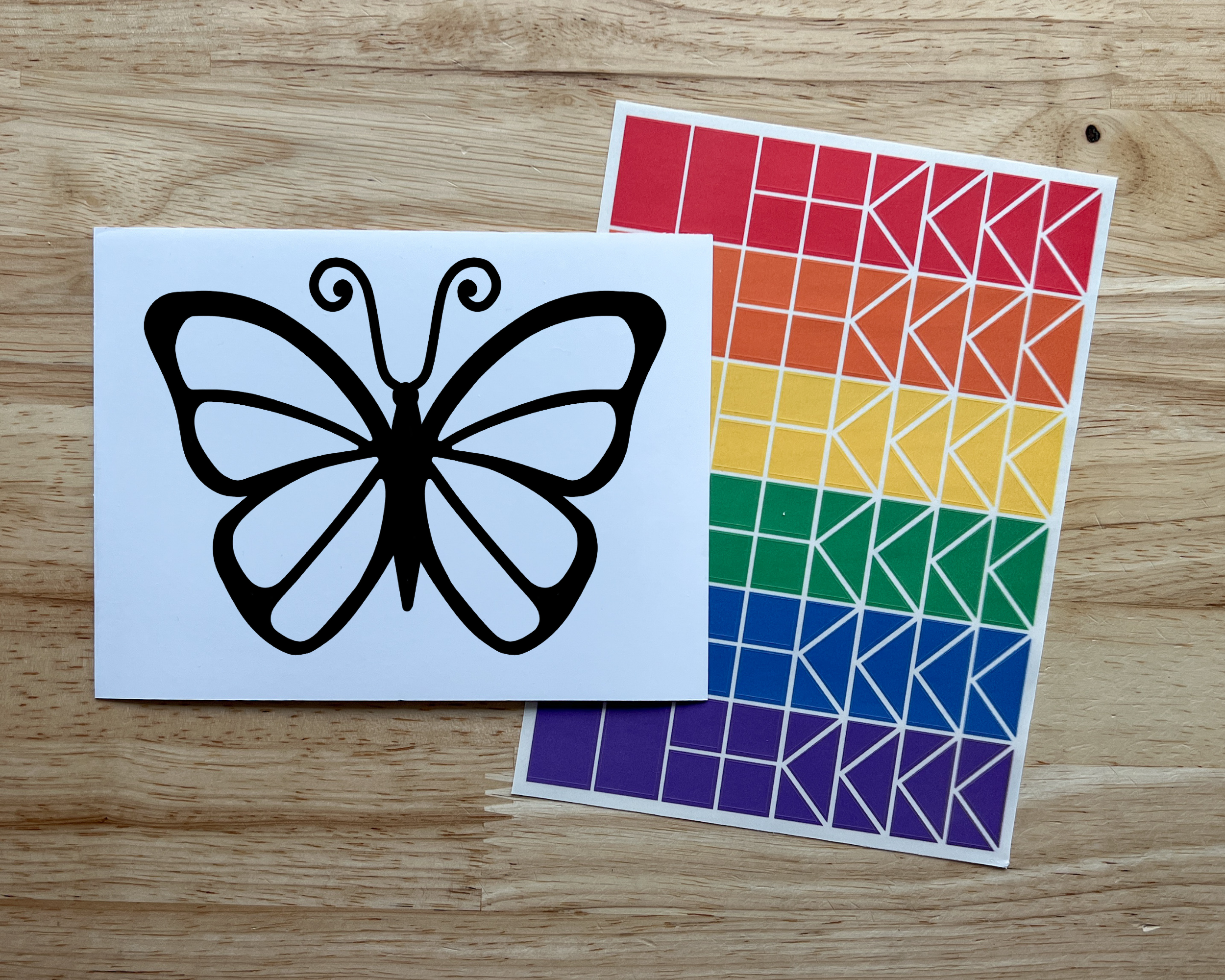 Calenlou Crafts - Wholesale DIY Craft Kit - Kids - Butterfly Suncatcher Sticker Craft Kit for Kids2