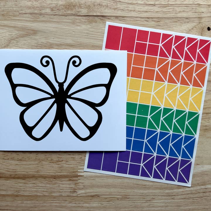 Calenlou Crafts - Wholesale DIY Craft Kit - Kids - Butterfly Suncatcher Sticker Craft Kit for Kids2