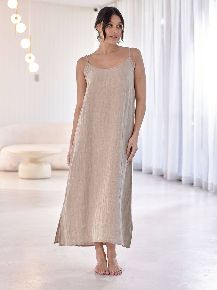 Fundamental Linen Midi - Natural for wholesale on Faire5