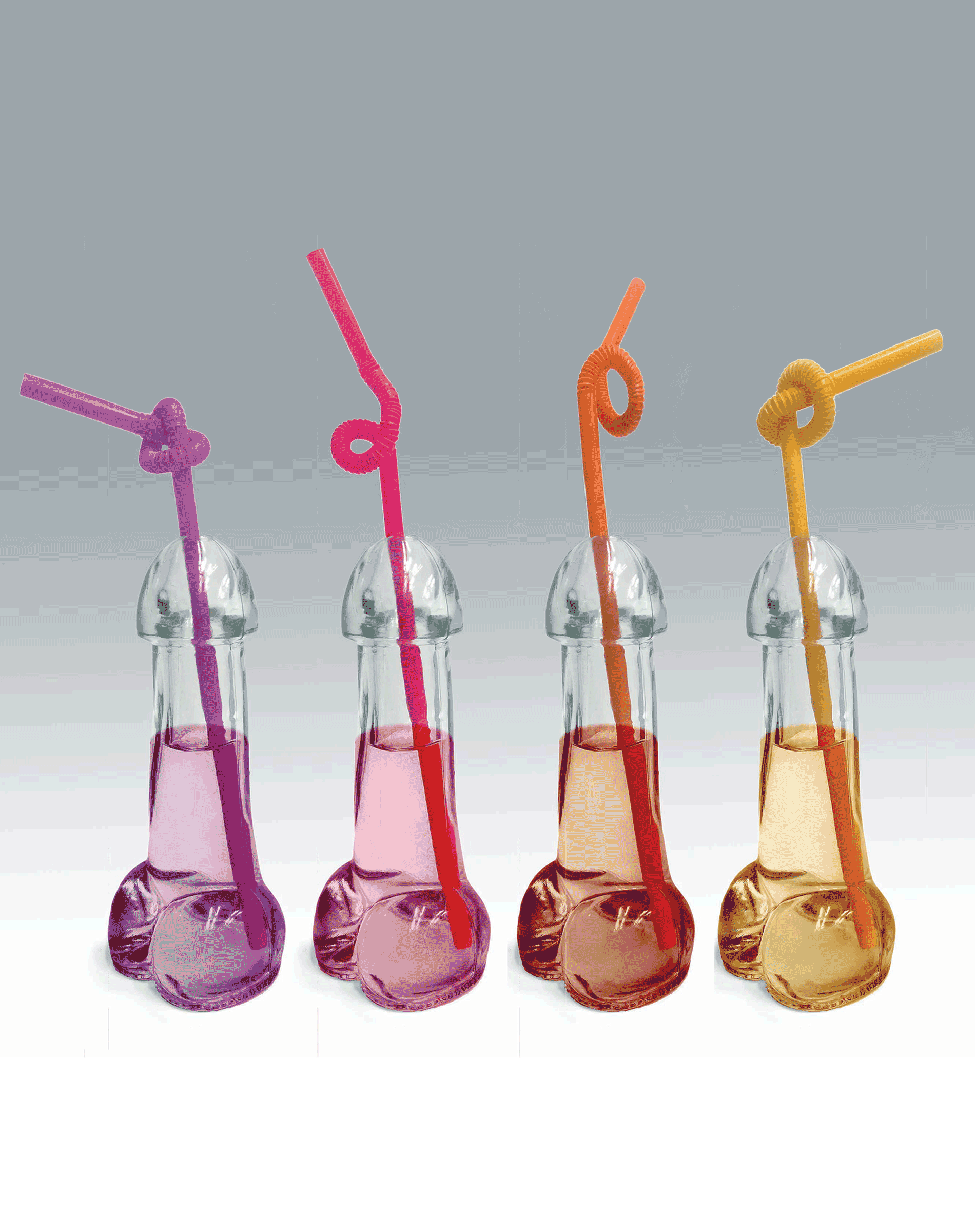 Little Genie Productions - Venta al por mayor Vaso de chupito - Vasos de 6oz Glitterati Penis - Paquete de 41