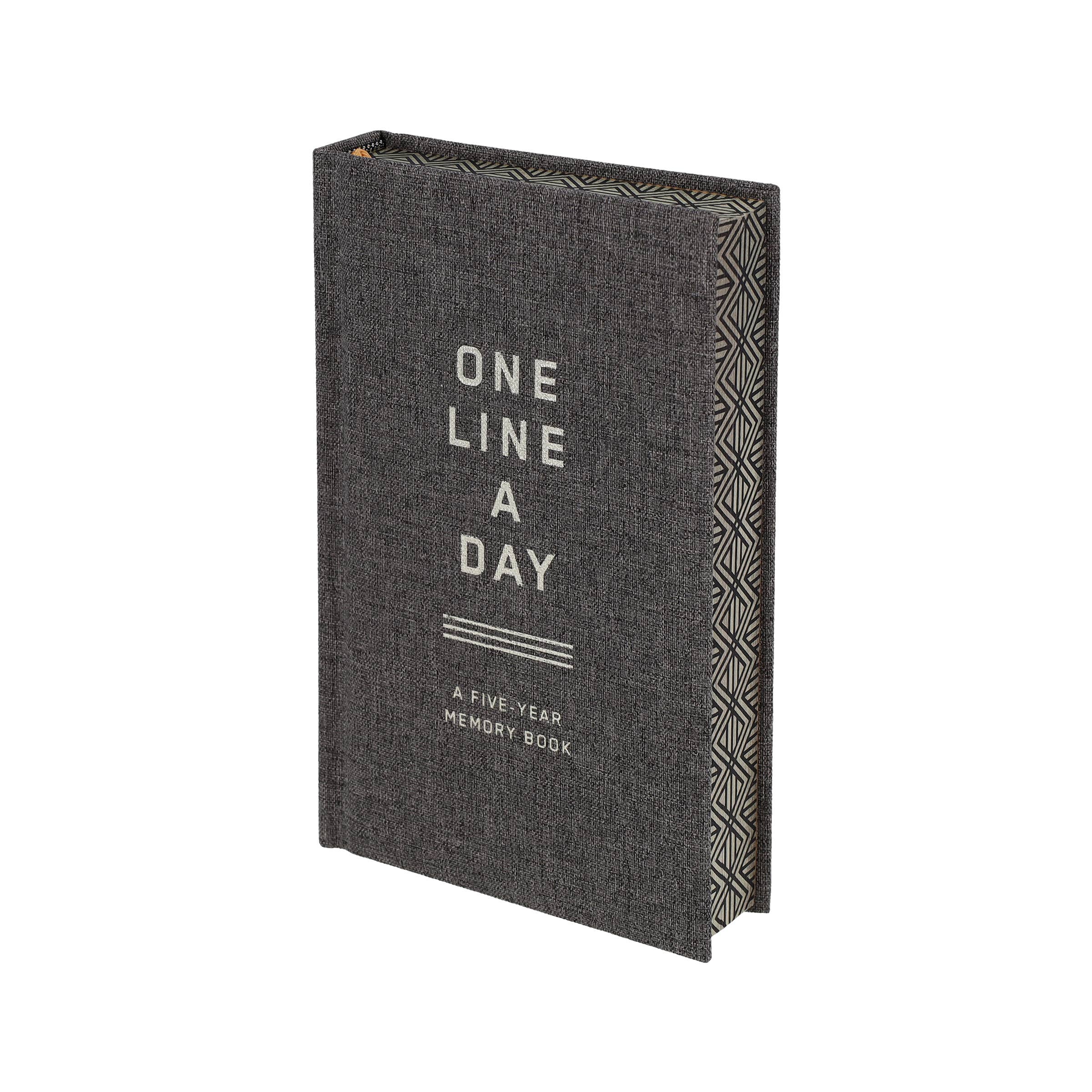 Chronicle Books - Wholesale Journal/Diary - Charcoal Canvas One Line a Day1
