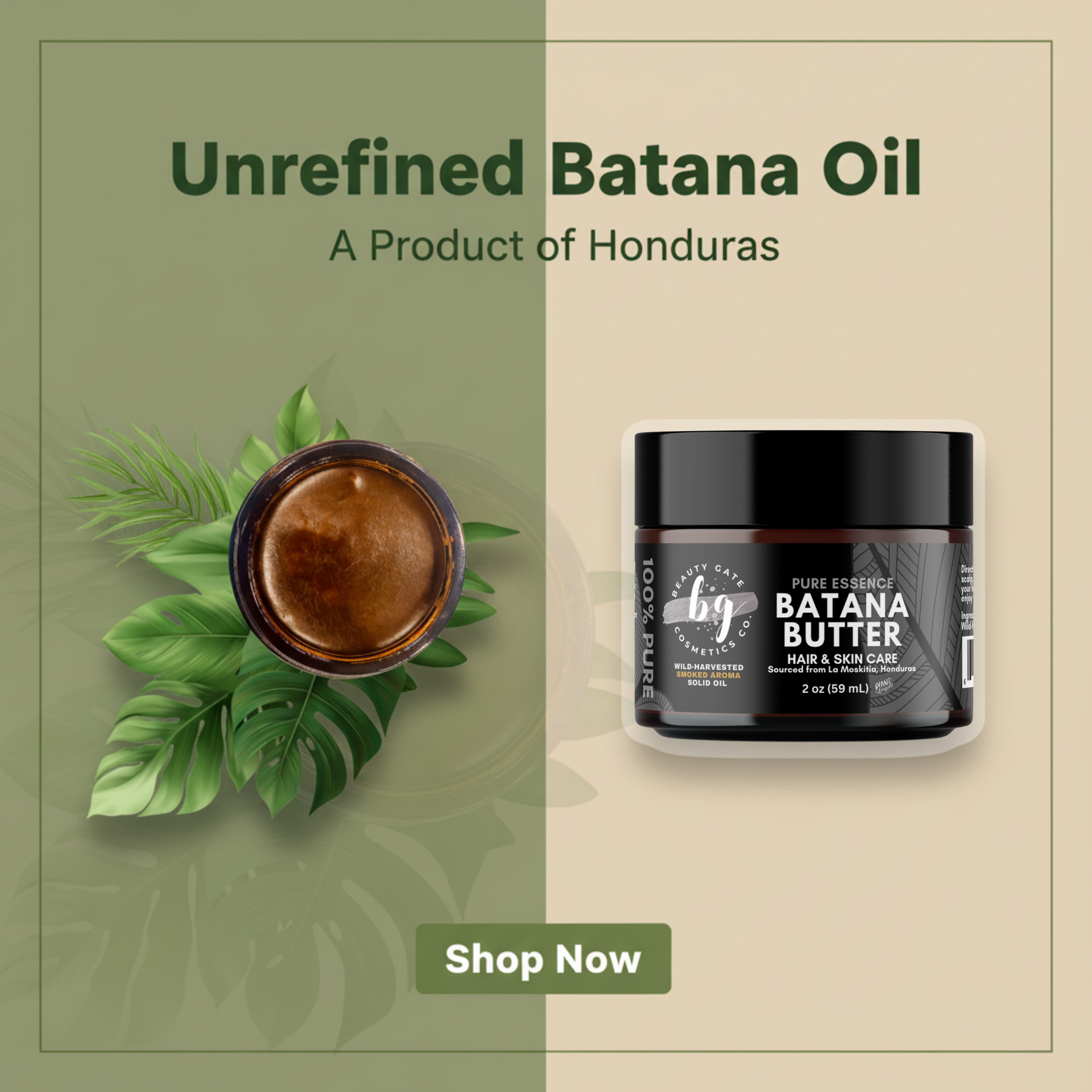 Beauty Gate Cosmetics - Wholesale Hair Oil - Batana Butter Hair & Skin Treatment - 100% Solid Batana Oil3