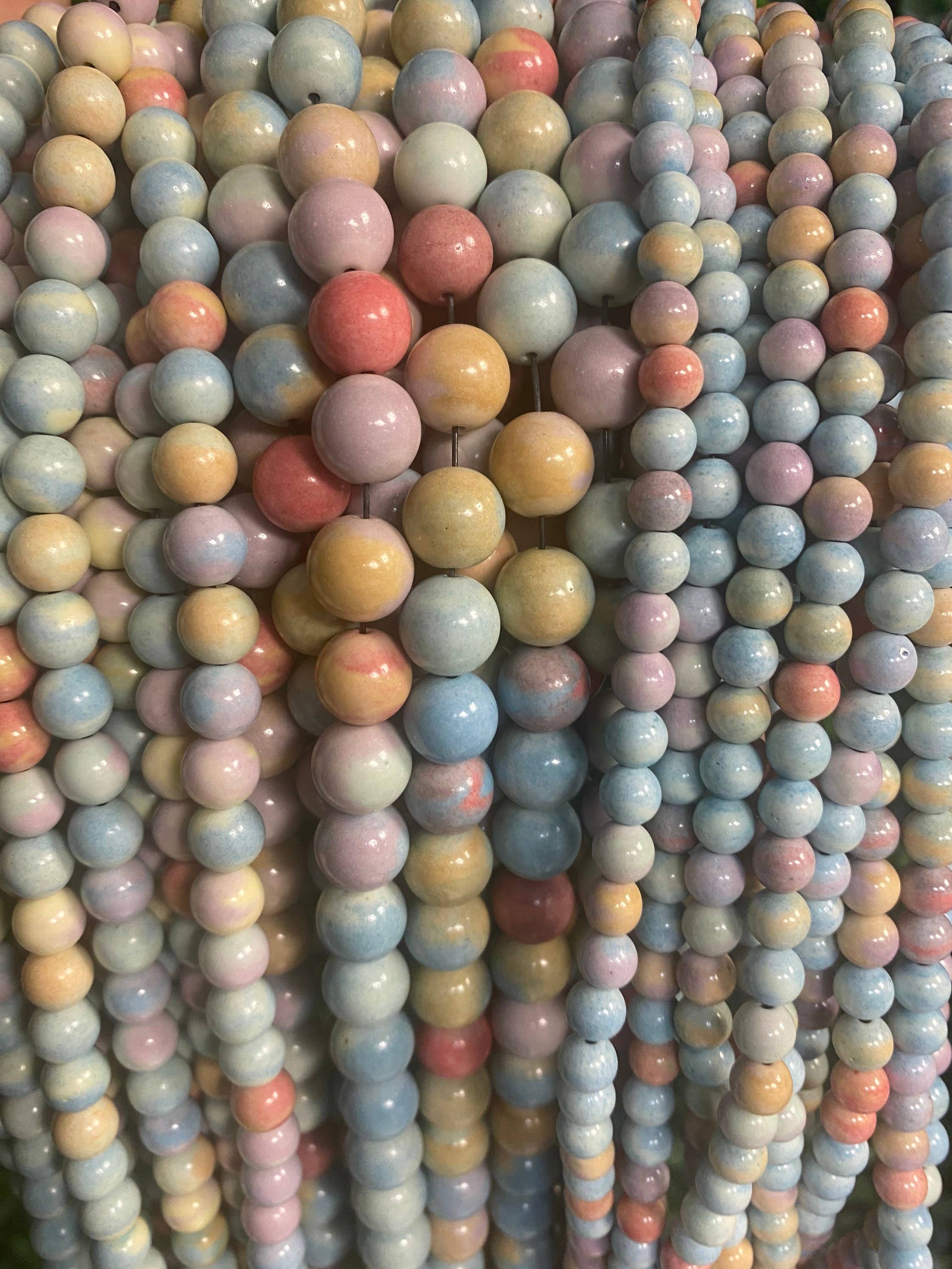 The Bead Bazaar - Wholesale Beads - Pastel Agate Stone Beads, Mystic Birthstone Beads, Genuine G4