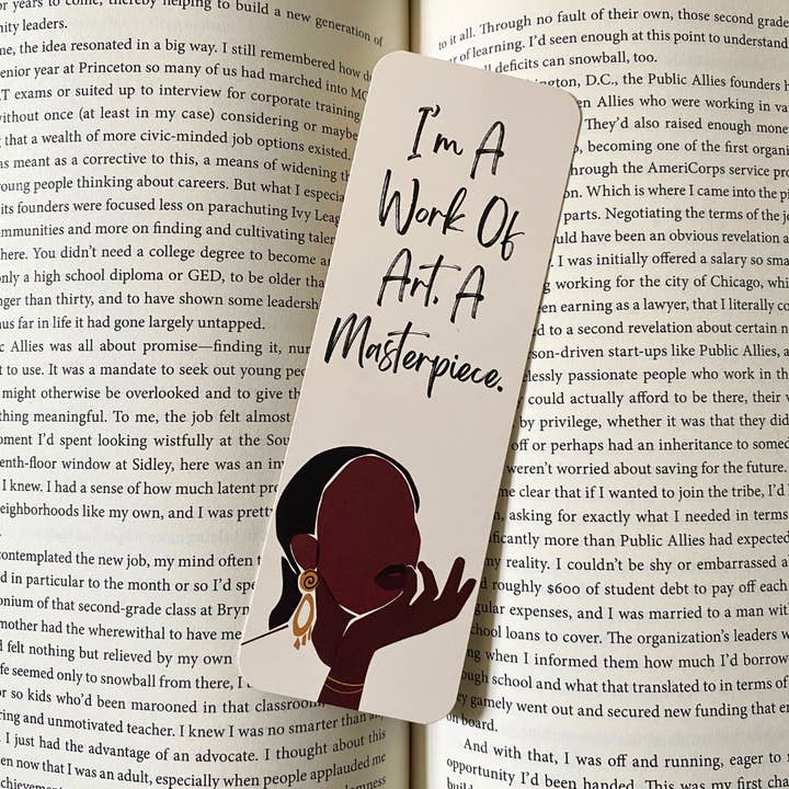 Masterpiece Lesezeichen für Mädchen in Schwarz für den Großhandel von 525 Design Co. LLC