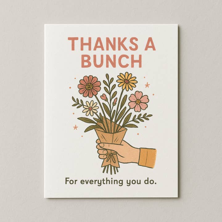 My Country Greetings - Wholesale Thank You Card - Thanks A Bunch Card