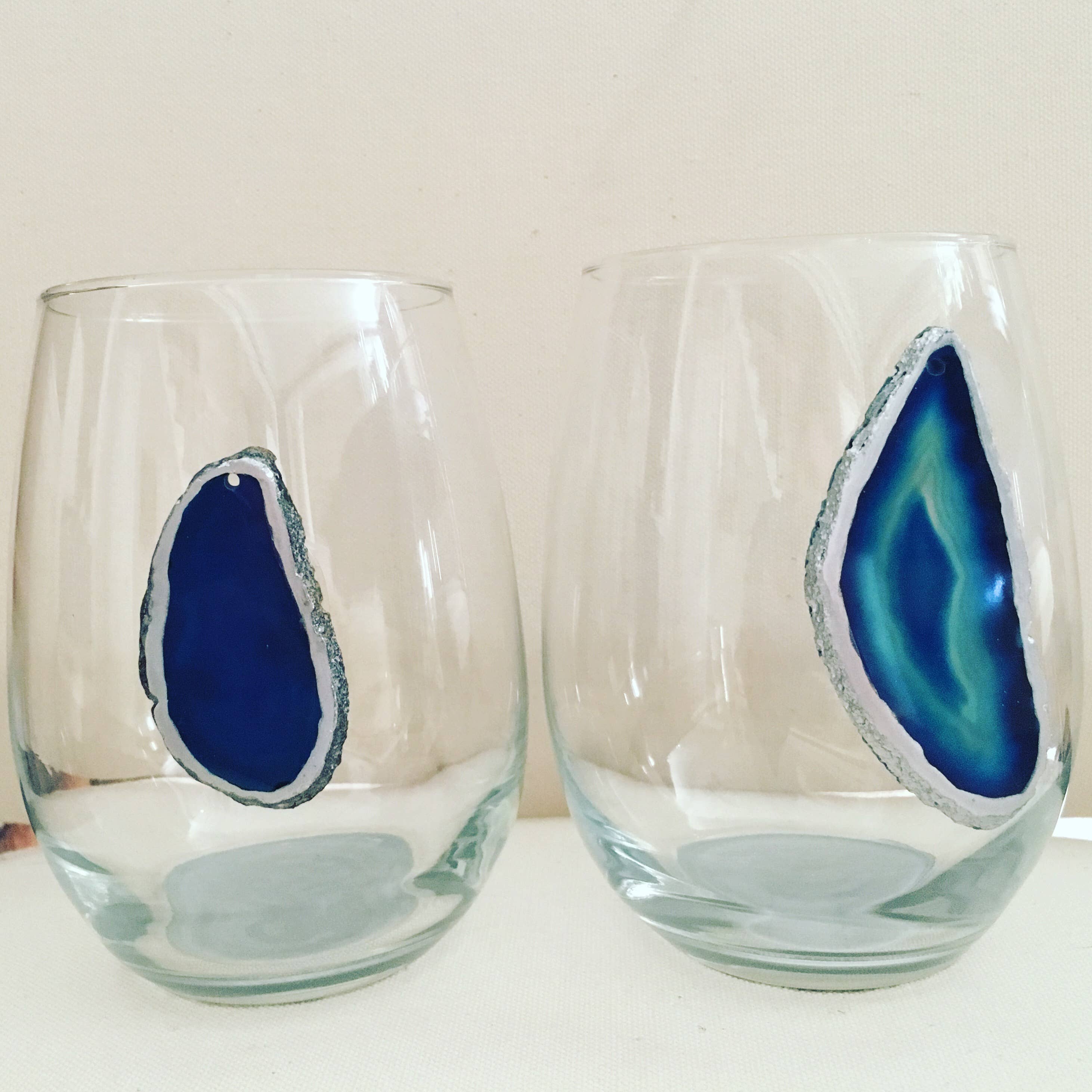 Zim Designs – Großhandel Weingläser – Agate handgefertigtes weinglas ohne stiel2