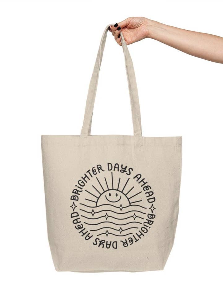 Brighter Days Ahead Tote Bag for wholesale by Cedar and Saltwater Co
