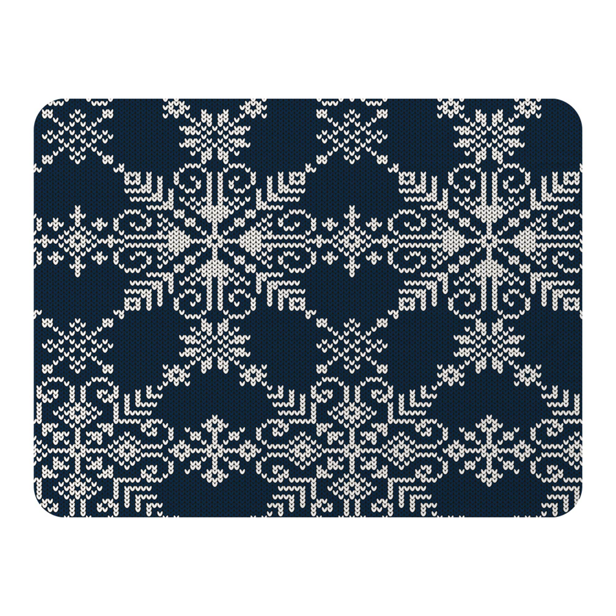 Benjamin Tate Design - Vente Plaids - Motif tricoté de flocons de neige blancs (couverture)0