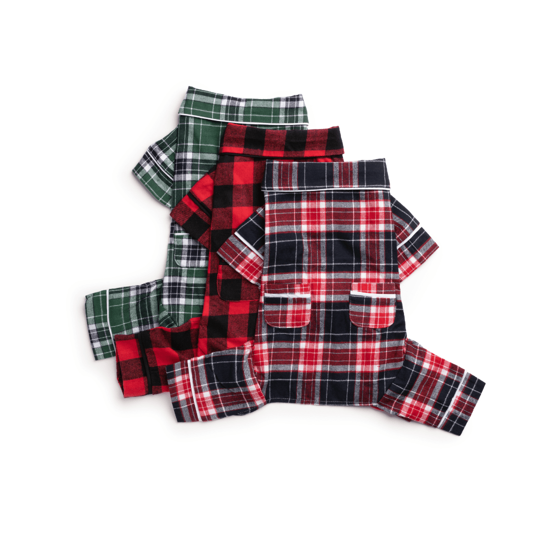 fabdog - Vente Pyjama – chien - Pyjama en flanelle verte3
