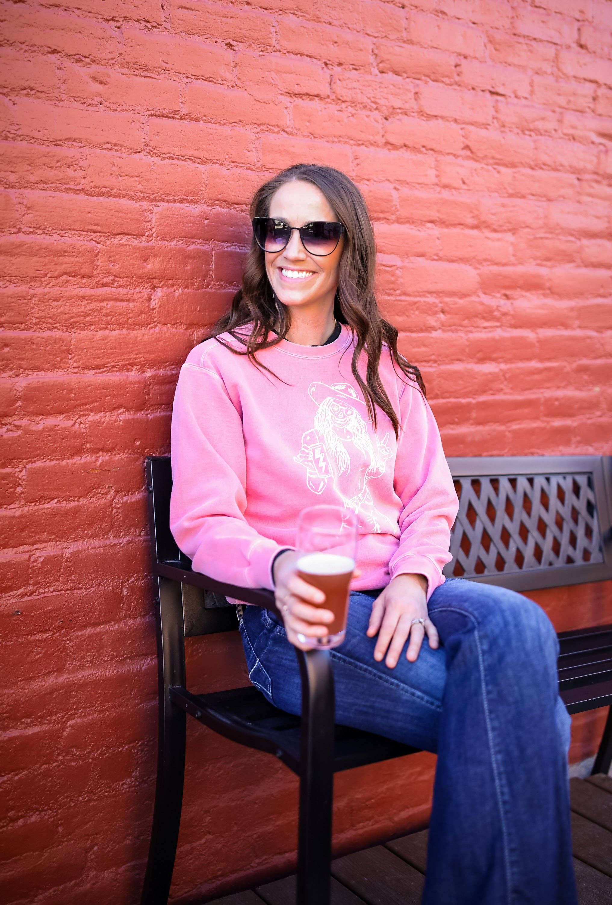 Outlaw Cowgirl Crewnecks - Watermelon for wholesale on Faire4