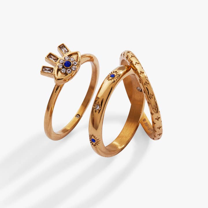 Alex and Ani - Wholesale Multi-Stone Ring - Evil Eye Stacking Ring Set of 31