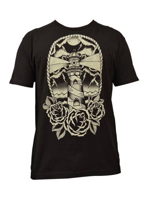 Black Light House - Men's Graphic Tee for wholesale on Faire1