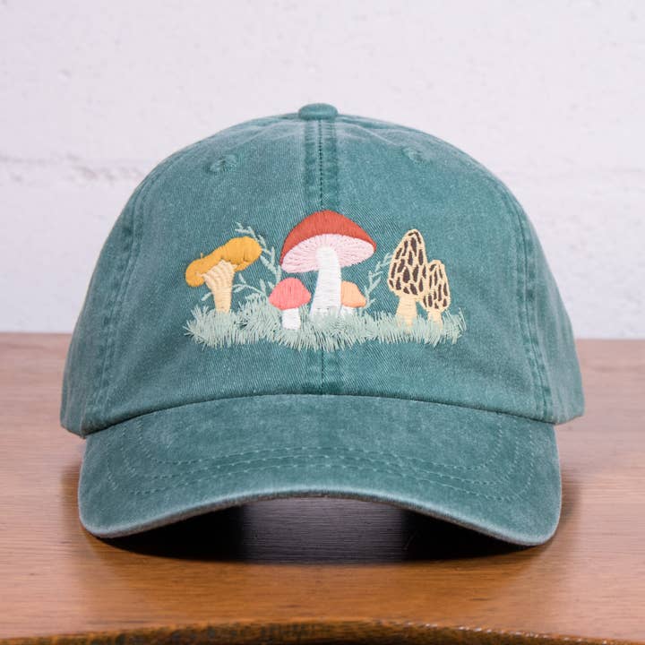 Mushroom Garden Dad Hat for wholesale by Crewel and Unusual
