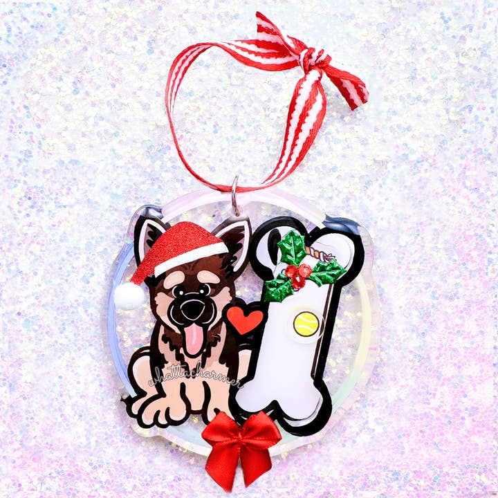 German Shepherd Christmas Ornament, Tan for wholesale by WhattaCharmer