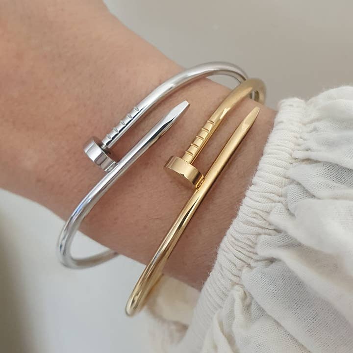 LAUVEA BOUTIQUE - Wholesale Cuff Bracelet - DALIA stud ring - gold/Size 17