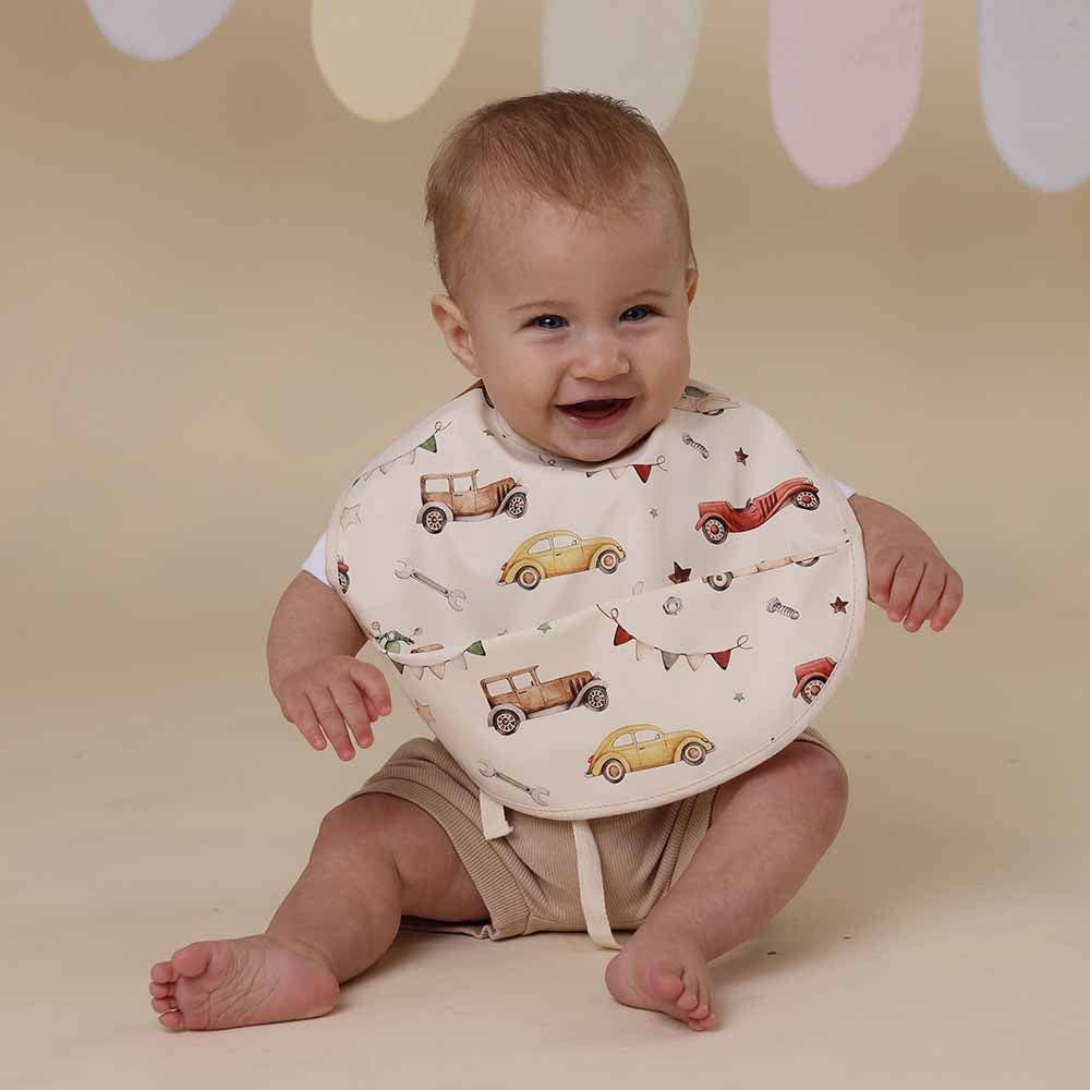 Snuggle Hunny - Wholesale Bib - Baby - Vintage Cars Snuggle Bib2