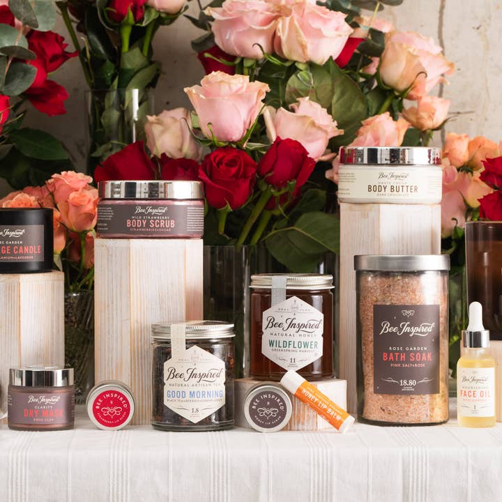 Bee Inspired - Wholesale Massage Oil/Gel - Rose Garden Massage Candle | Hydrating + Relaxing Oils