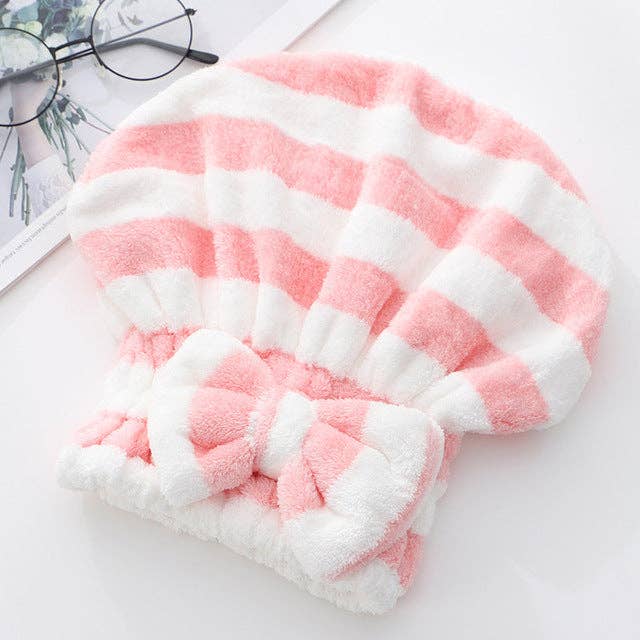 VIGOR - Wholesale Shower cap - Microfiber Shower Drying Bow-knot Shower Cap Hair Turban hair Wrap Bath Cap10