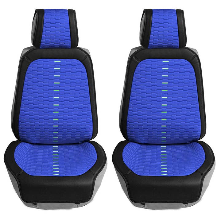 Colorful Ultra Car Seat Cushions - Front Set Blue for wholesale by FH GROUP