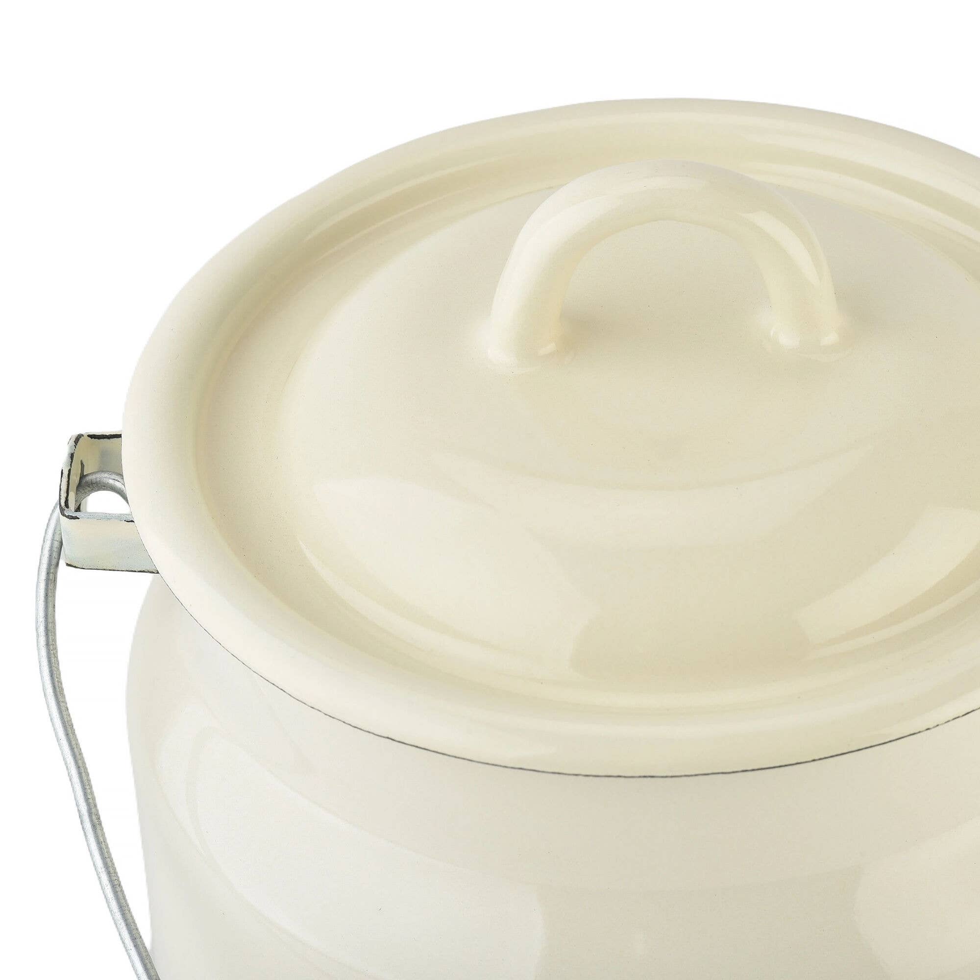 STP - Wholesale Jar - Vintage Style Enamel Milk Can with Lid 3.5-qt11