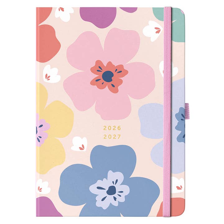 Agenda mi-année 2026/27 - Floral - Vue hebdomadaire - Busy B pour la vente par Busy B