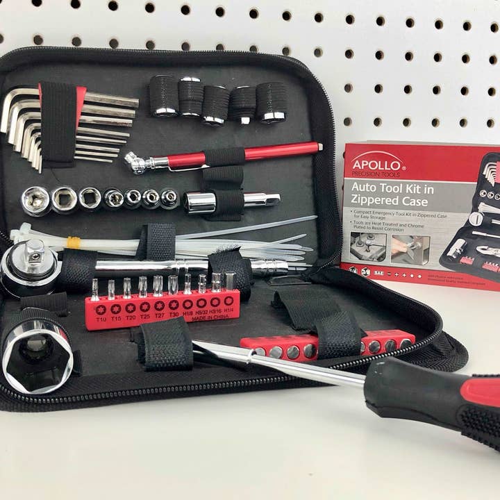 Apollo Tools - Wholesale Tool Set - 56 Piece SAE Auto Tool Set In Zipper Case8