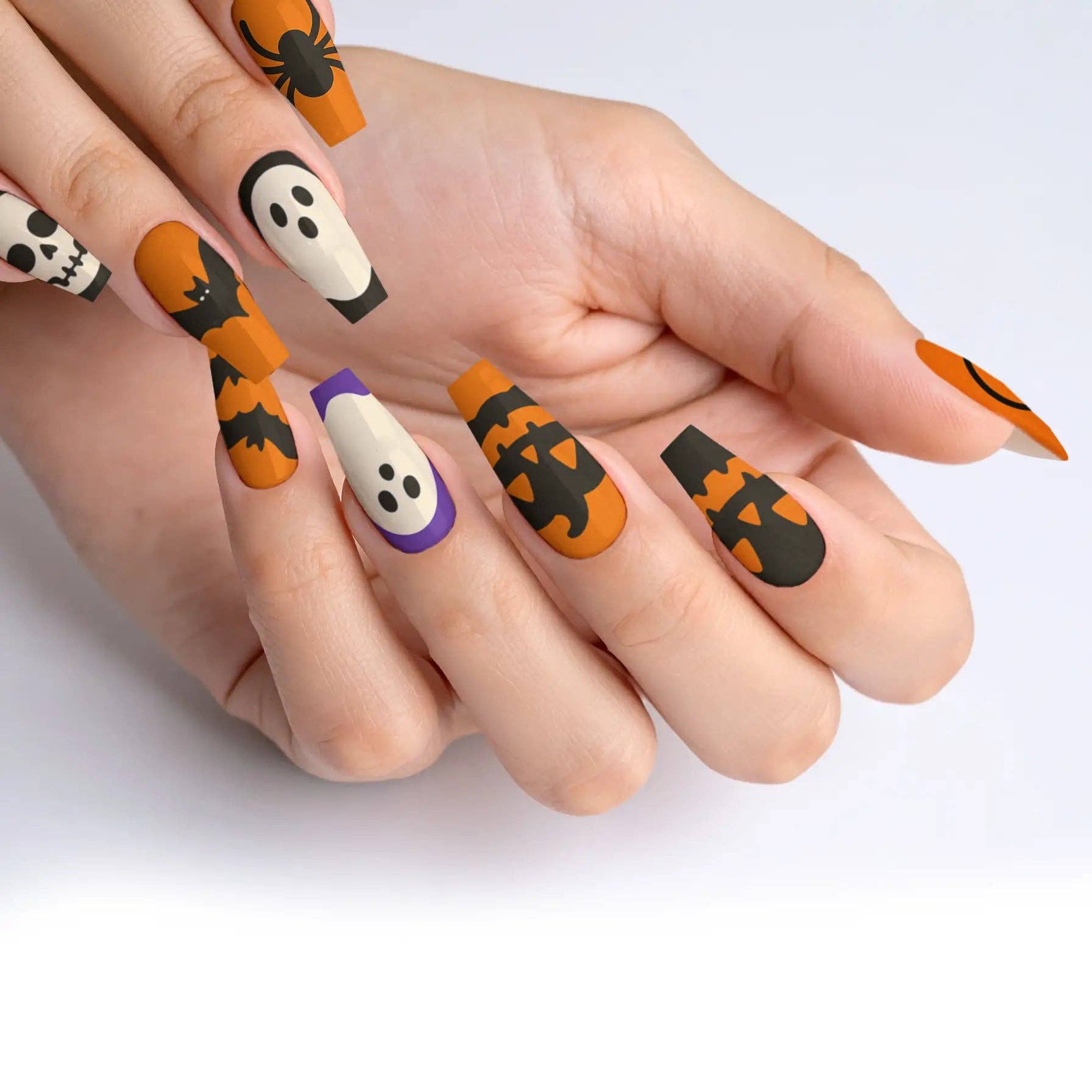 FYNE BODY - Wholesale Press-on/fake nails - Pumpkin Patch Glam Halloween Press-On Nails29