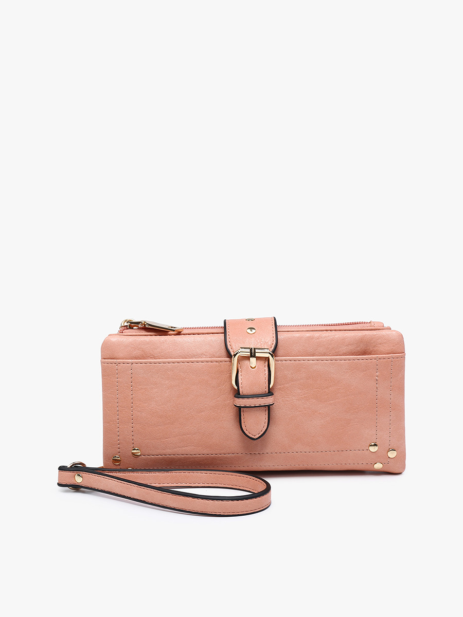 Jen & Co. - Vente Portefeuille – femme - Portefeuille/Pochette Cadence à boucle avec fermeture éclair supérieure4