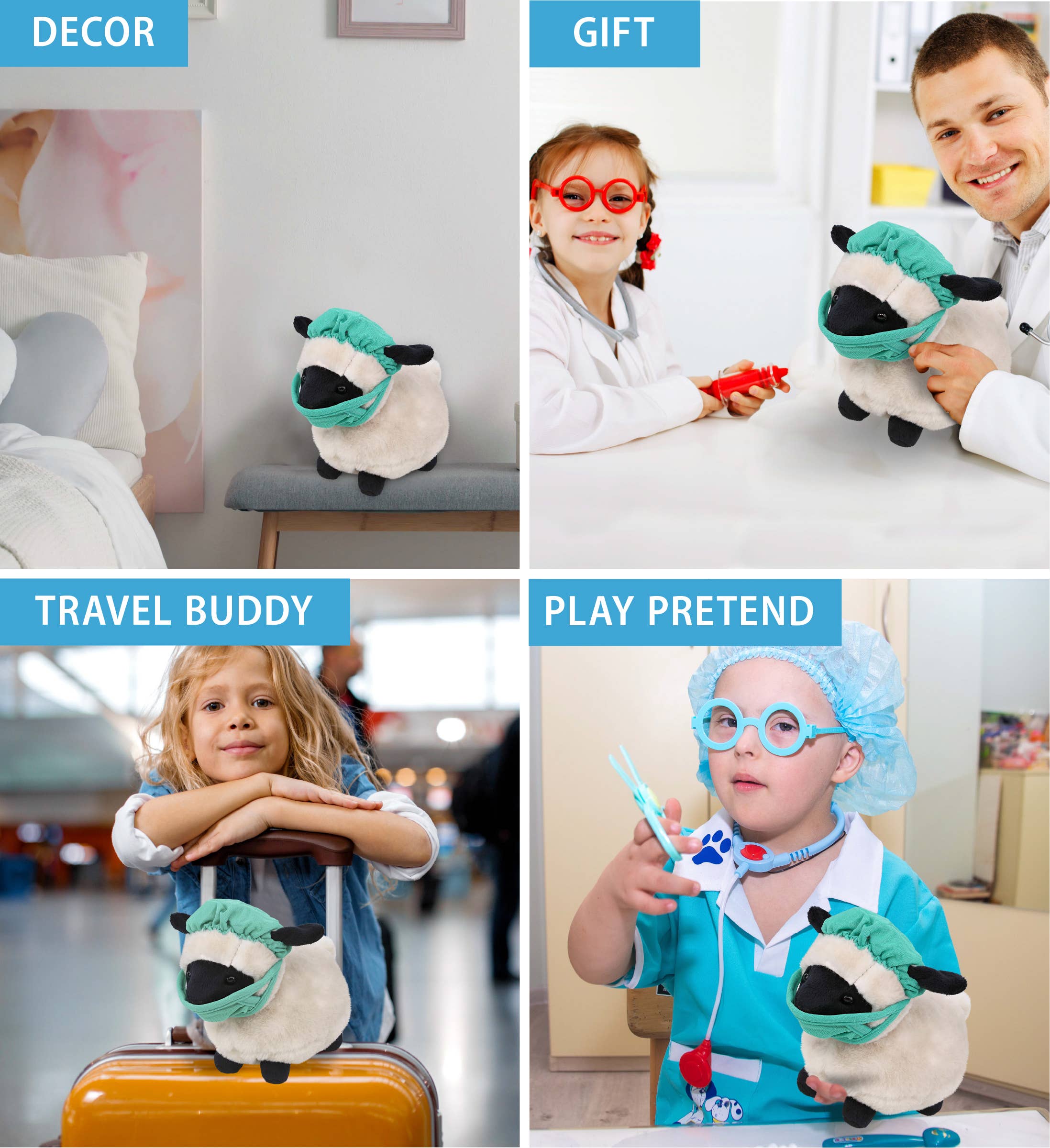 Cota Global - Wholesale Stuffed/Plush Toy - Kids & Baby - Plush Doctor - Super Soft Plush - Valais Blacknose Sheep3