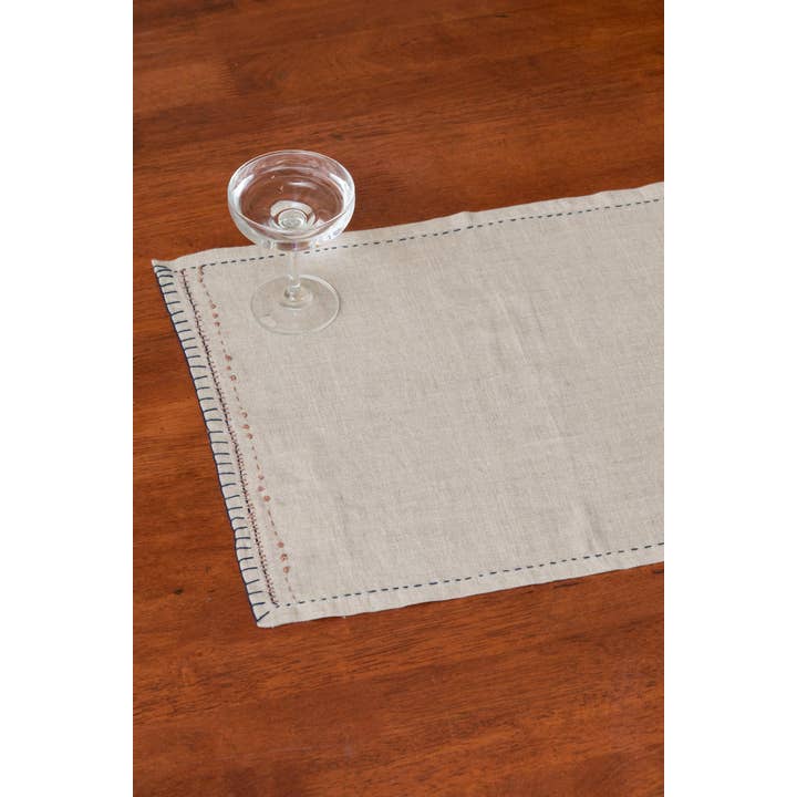 Live Linen - Wholesale Placemat - Floret Linen Placemat – Embroidery Design1