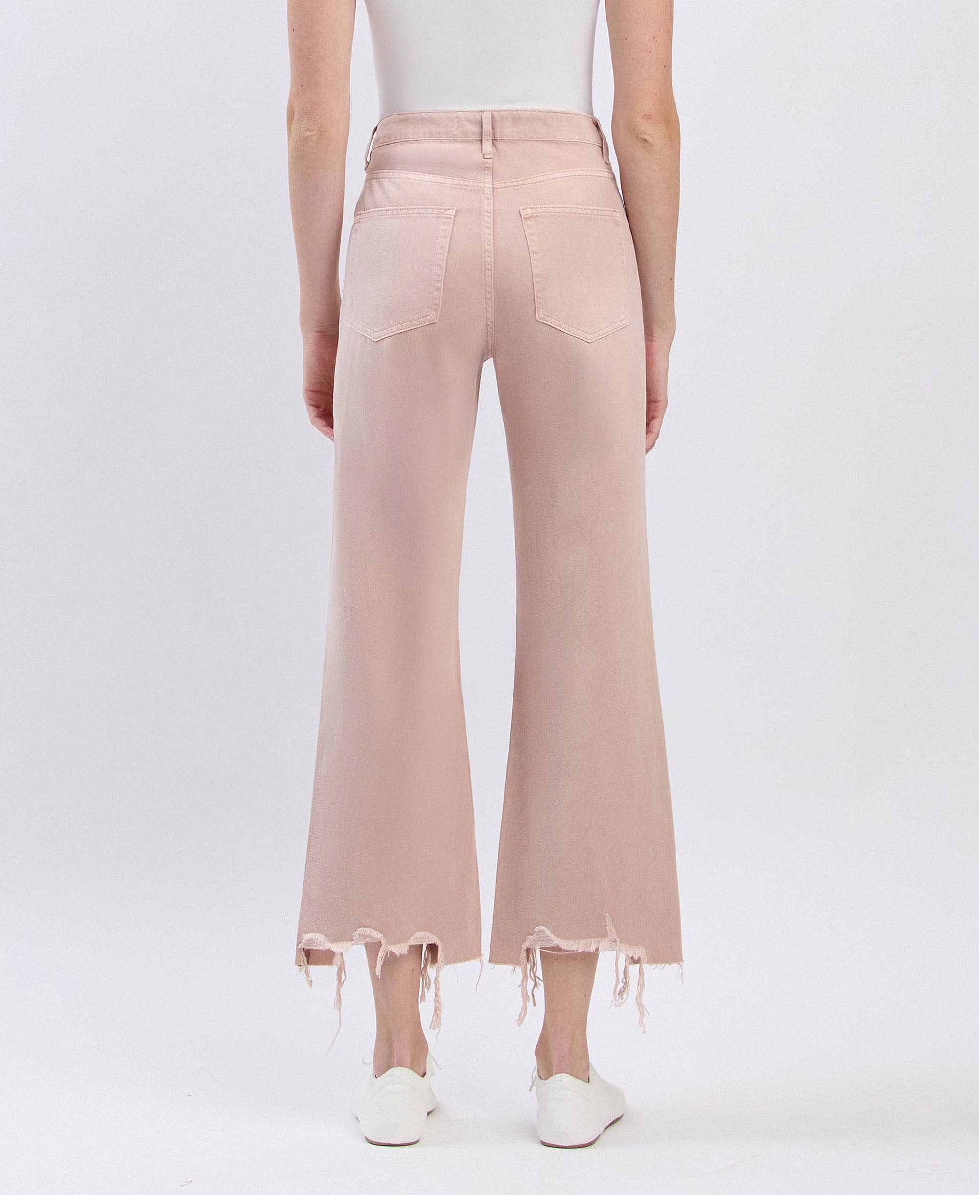 JULY SONG 90'S VINTAGE SUPER HIGH RISE CROP FLARE JEANS V2737 for wholesale on Faire1