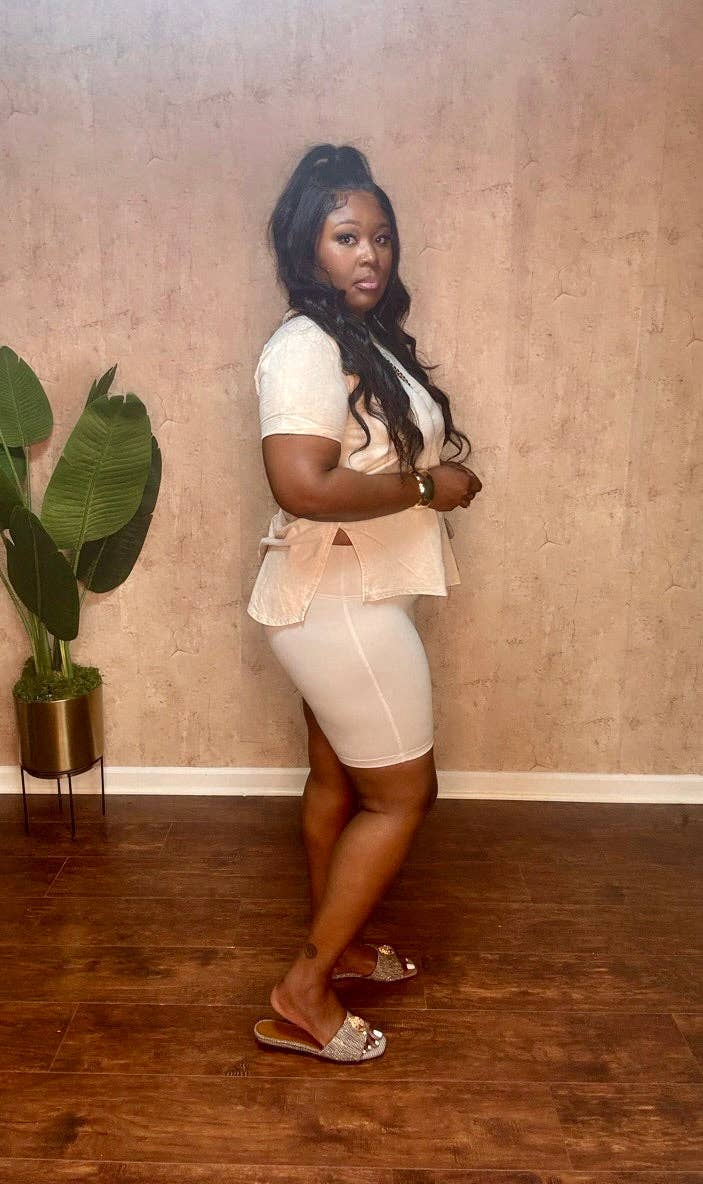 Ash Olive ACID WASHED BIKER SET (Sand Beige) for wholesale on Faire2