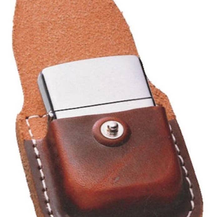 Benhalex - Wholesale Pouch - Unisex - Zippo Brown Leather Pouch with Belt Loop for Lighters