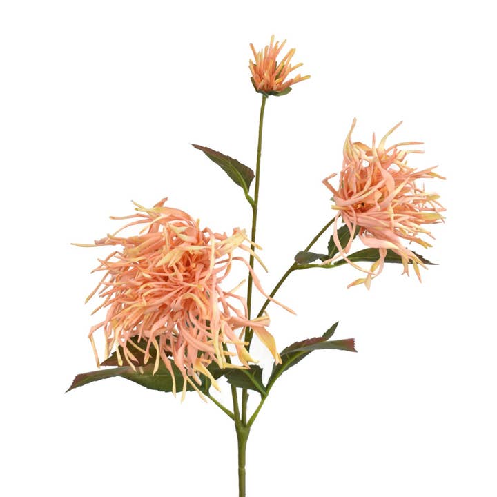 26” Japanese Chrysanthemum Spray - Coral for wholesale by David Christopher's Collection