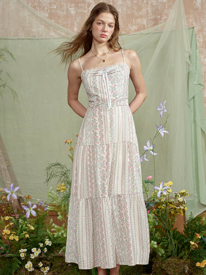 RP2811 - Vestido Caminho de Rosetas Pastel por atacado de ROSIE POSIE