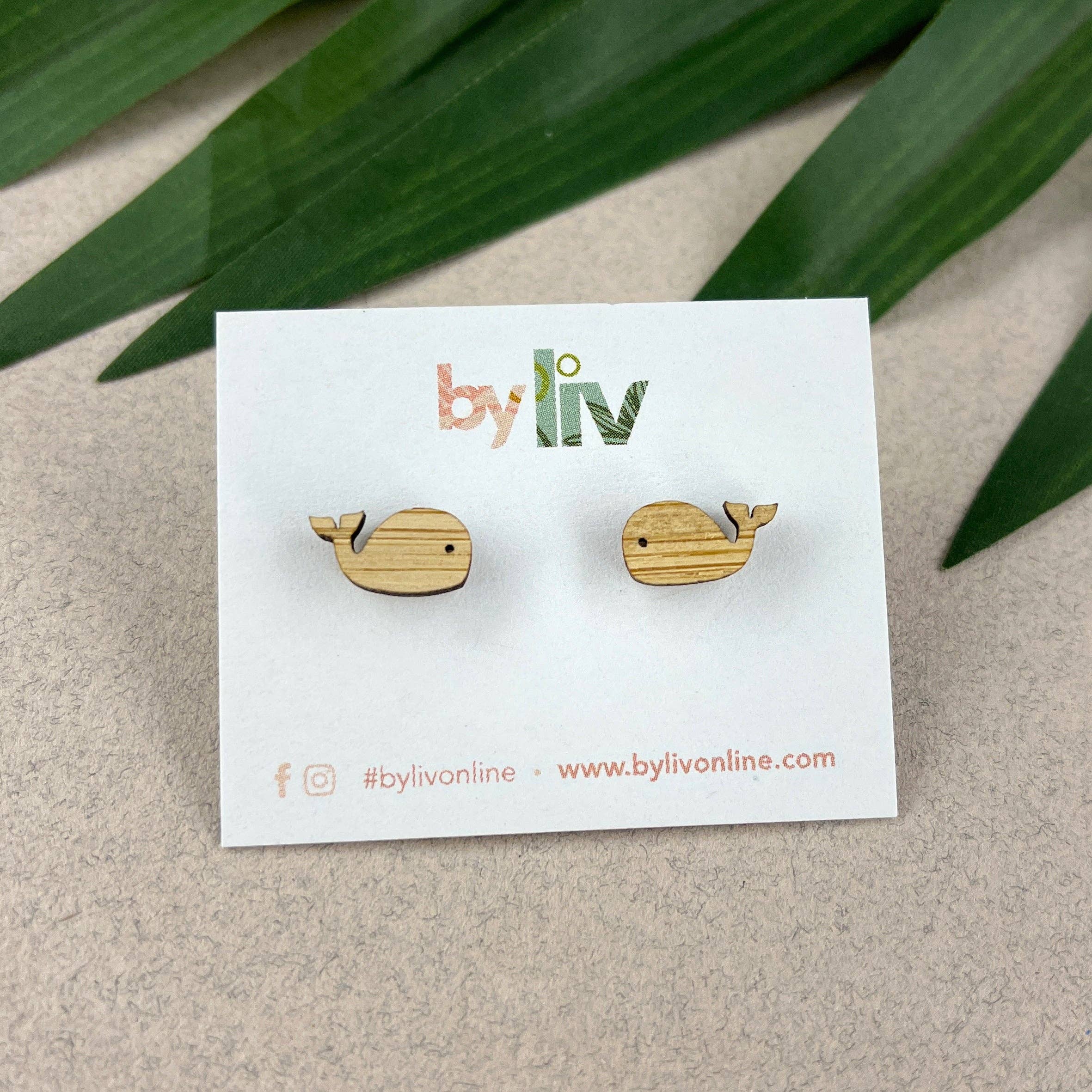 By Liv - Wholesale Stud/post earrings - Wally the Whale - Studs