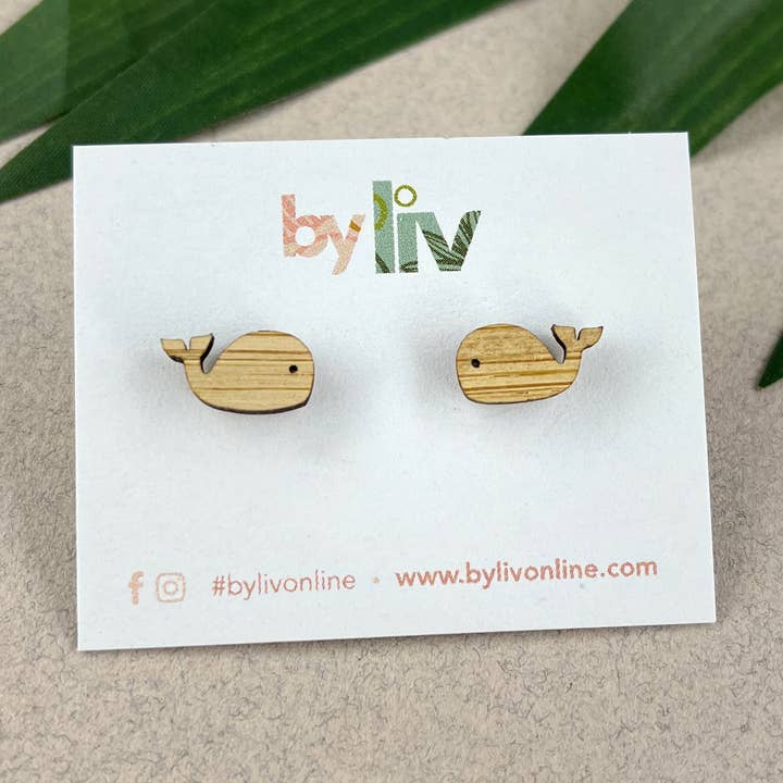 By Liv - Wholesale Stud/post earrings - Wally the Whale - Studs0