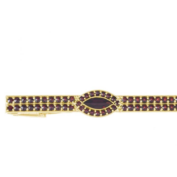 Clipe de gravata com granada - prata dourada por atacado de Madeka e.U.