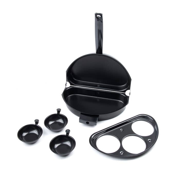 Fox Run Brands - Wholesale Pancake Mix - Fox Run Omelette Pan, Egg Poacher Set, 11.25" x 9.5" x 2.5"