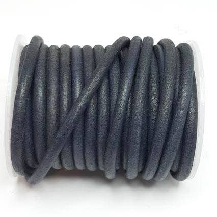 Round Leather Cords - 5mm - Vintage Navy Blue for wholesale by Sun Enterprises B.V.
