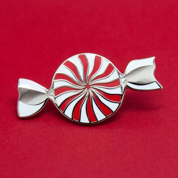 Épinglette en émail à la menthe poivrée pour la vente par Craft MFG