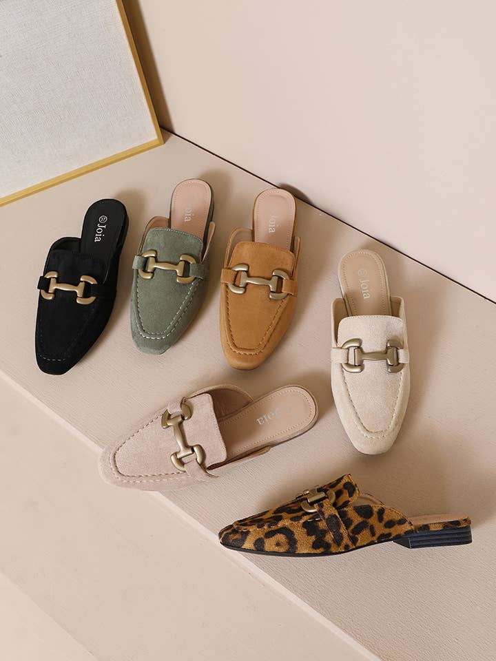 Joia Paris - Wholesale Mules - Women's - Slip-on mule with gold buckle H8-800