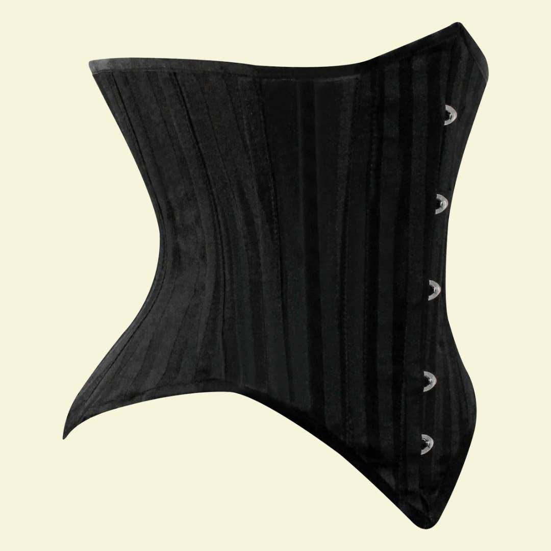 Attire Fashion Club - Wholesale Corset - Women's - Underbust Black Brocade Corset for Women - Waist Training2