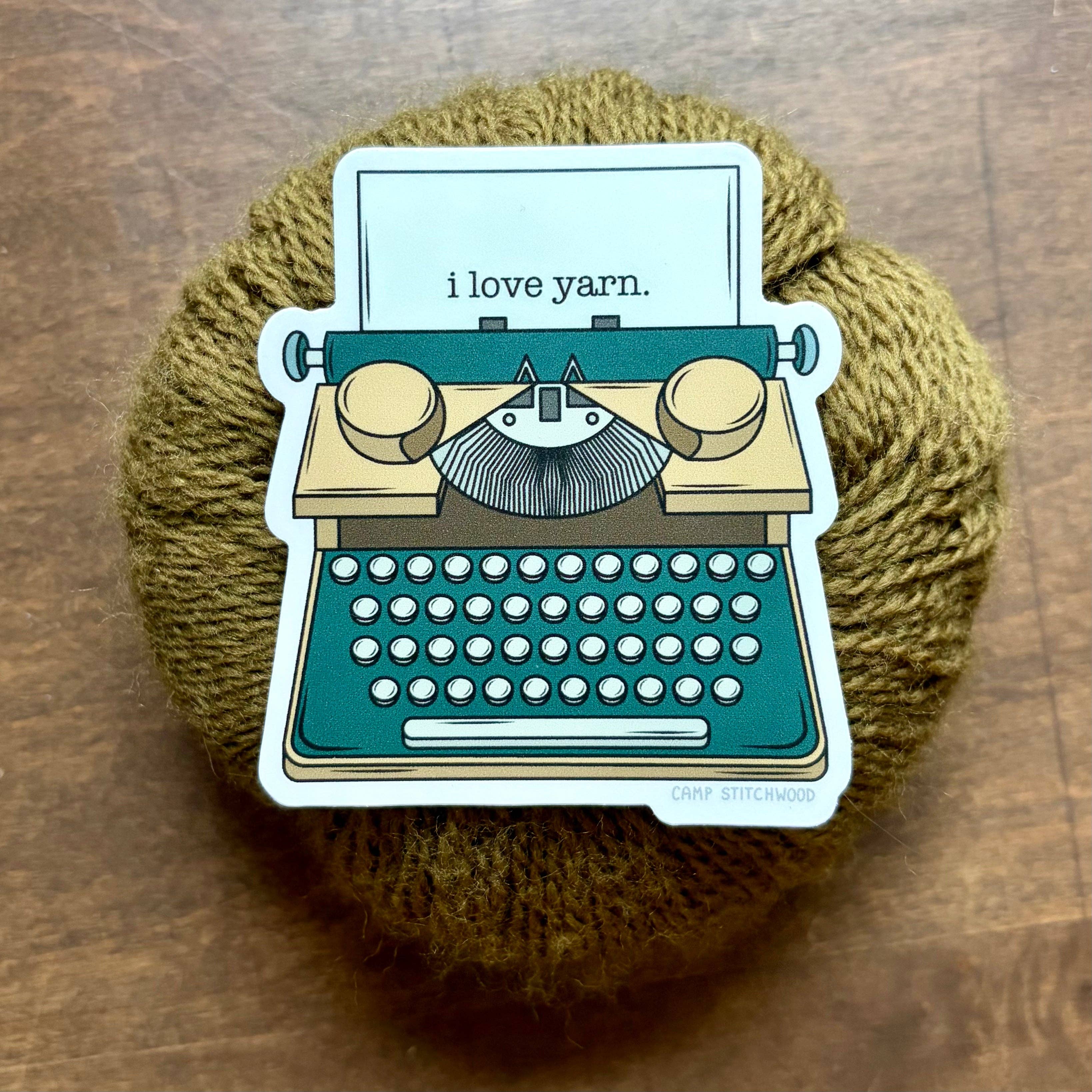 Camp Stitchwood - Wholesale Sticker - Typewriter Sticker1